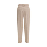 Beige Fleece Wool Dress Pants